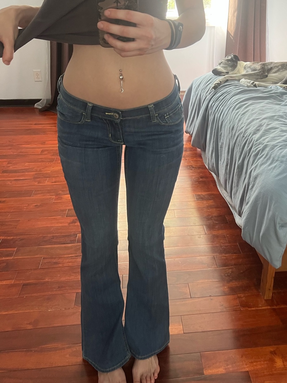 y2k low rise flare jeans